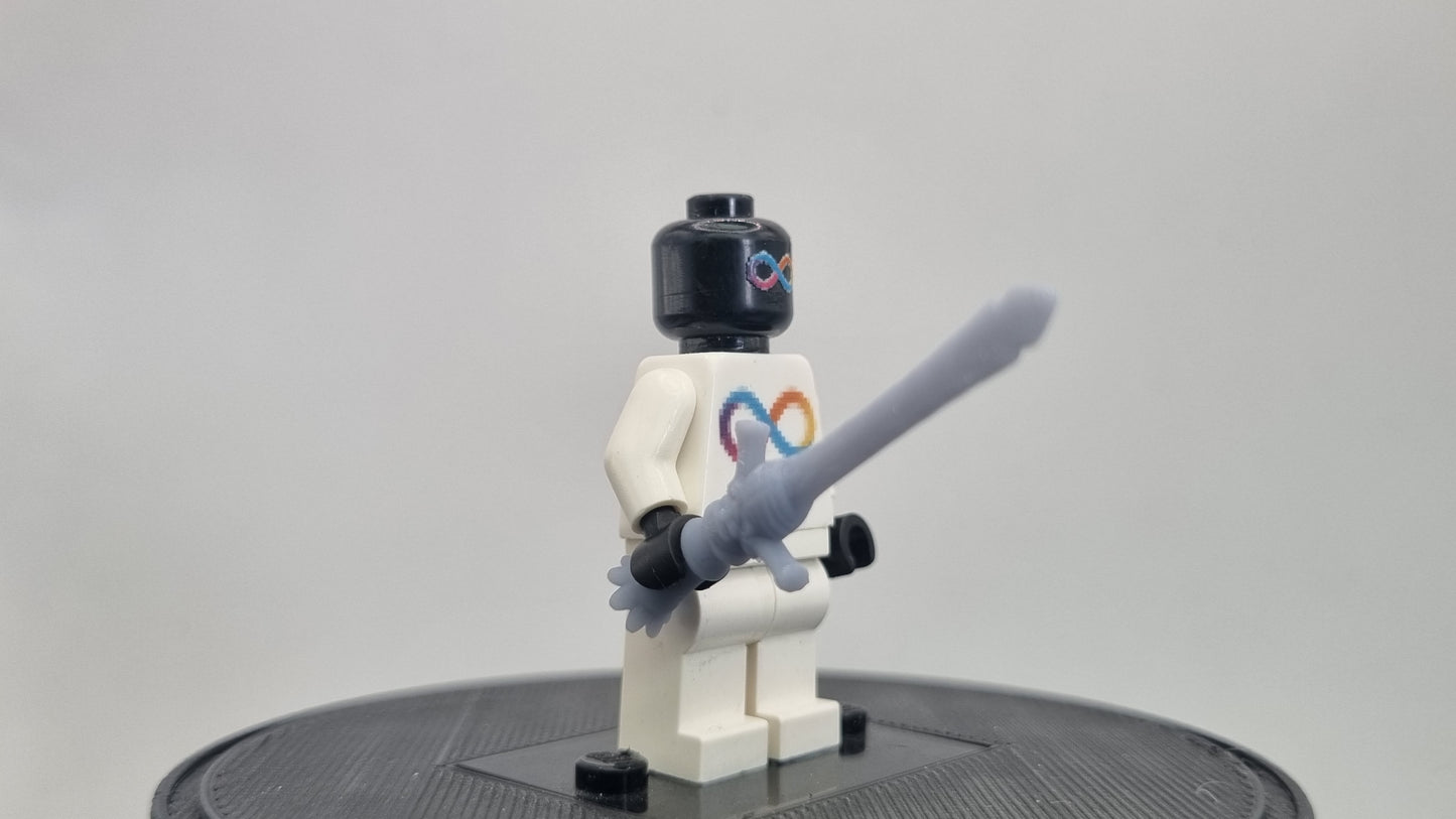 Building toy custom 3D printed demon fighter skull sword!