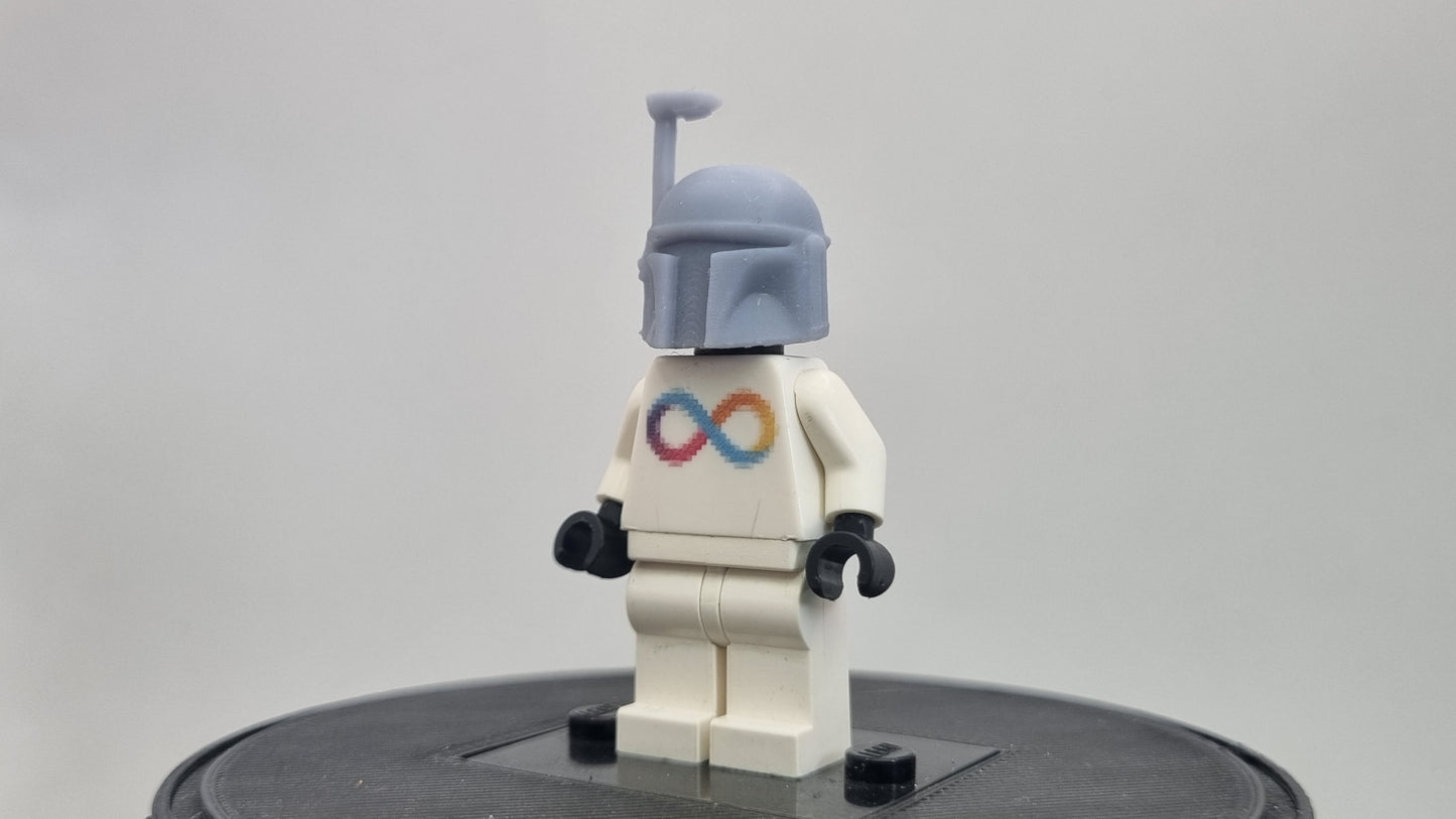 Building toy custom 3D printed galaxy wars bucket helmet hunter!