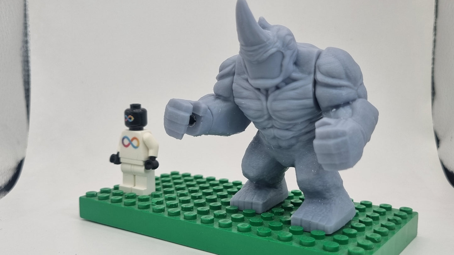 Building toy custom 3D printed single horned villain!