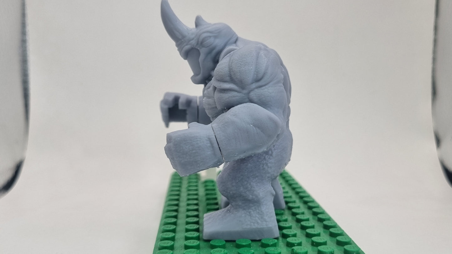 Building toy custom 3D printed single horned villain!