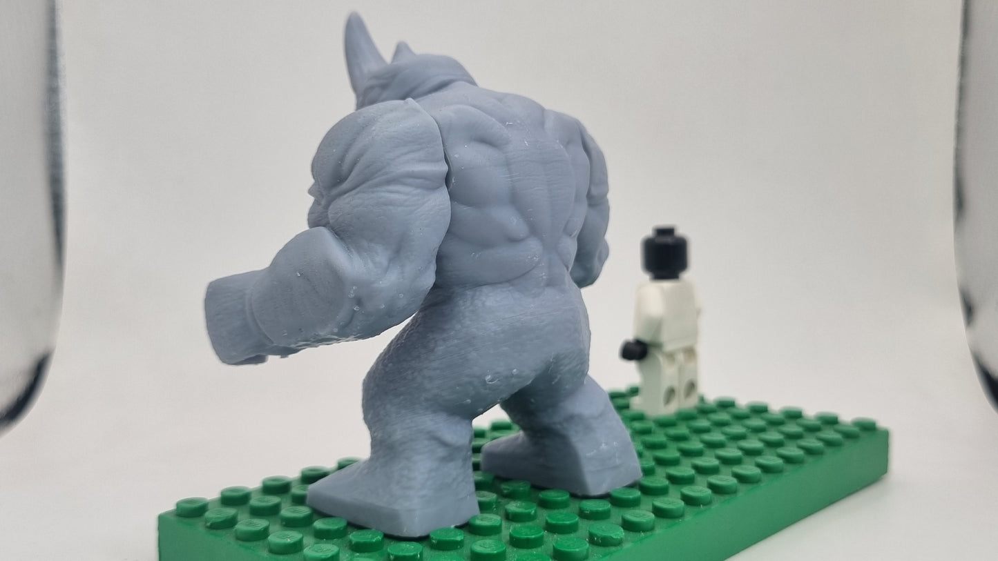Building toy custom 3D printed single horned villain!