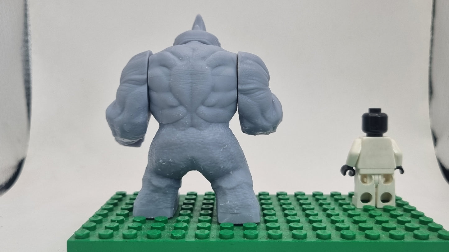 Building toy custom 3D printed single horned villain!