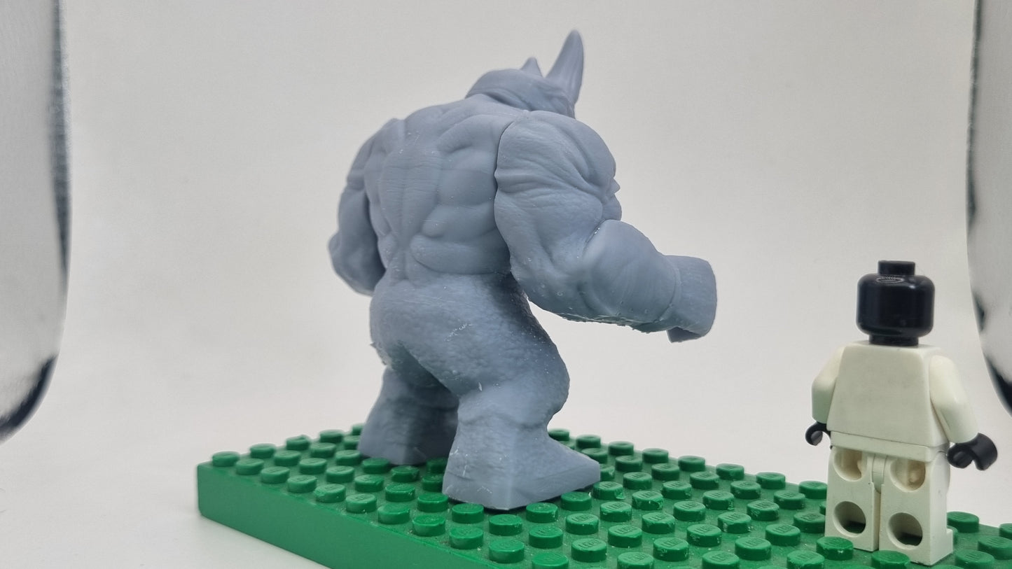 Building toy custom 3D printed single horned villain!