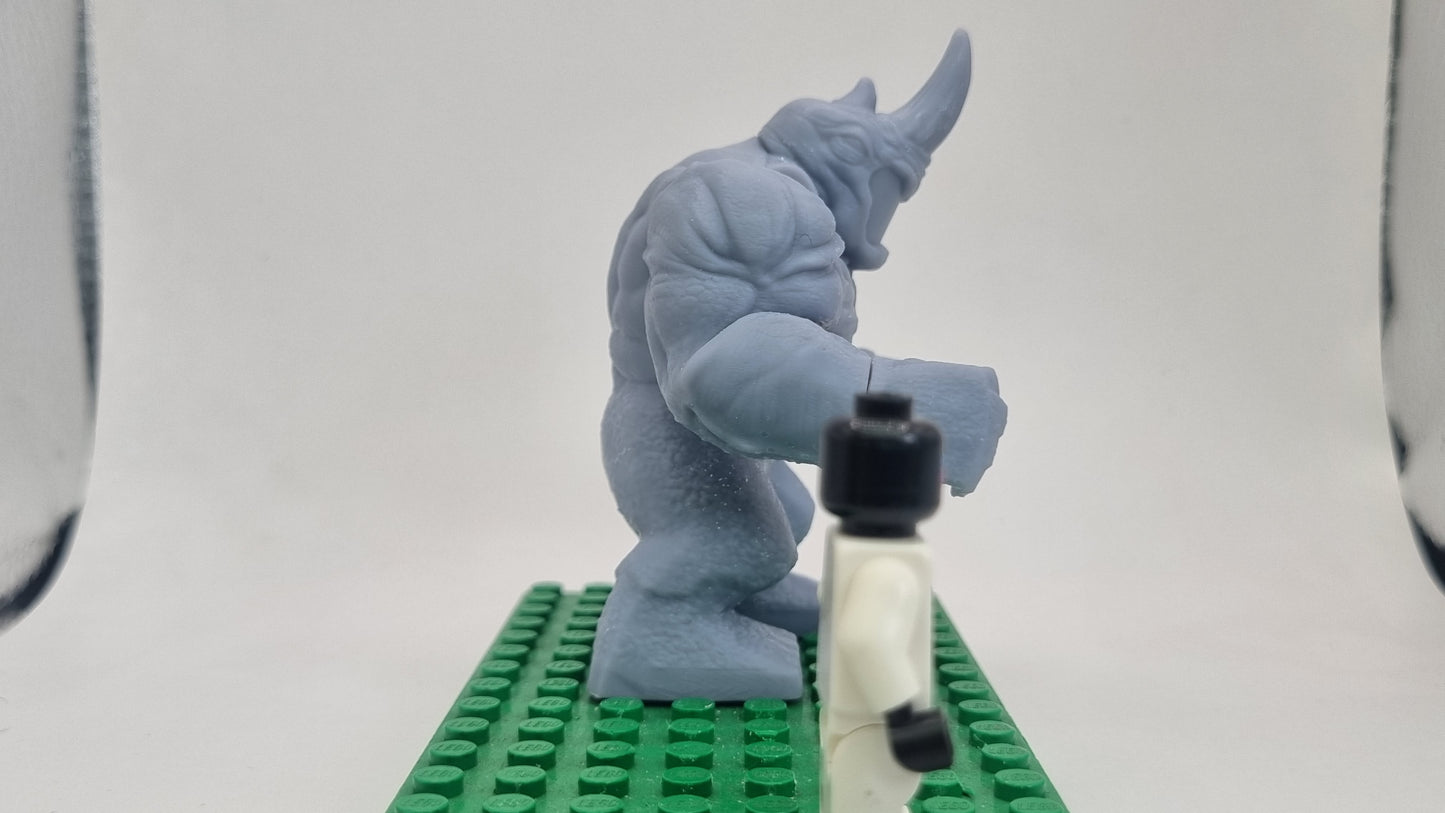 Building toy custom 3D printed single horned villain!
