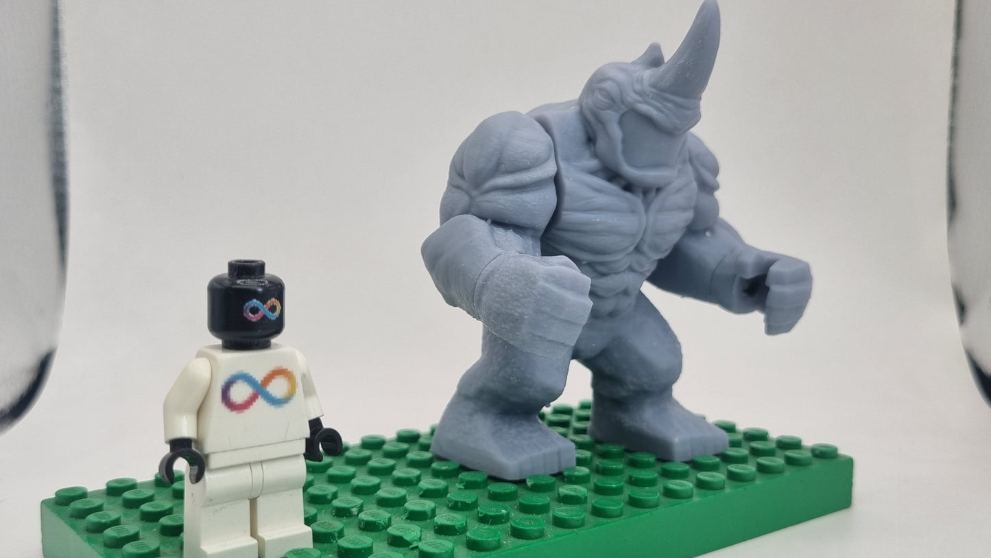 Building toy custom 3D printed single horned villain!