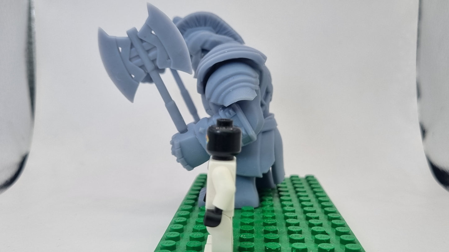 Building toy custom 3D printed super hero green gladiator monster!