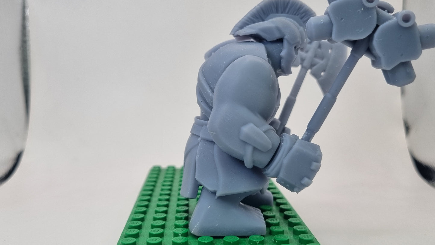 Building toy custom 3D printed super hero green gladiator monster!
