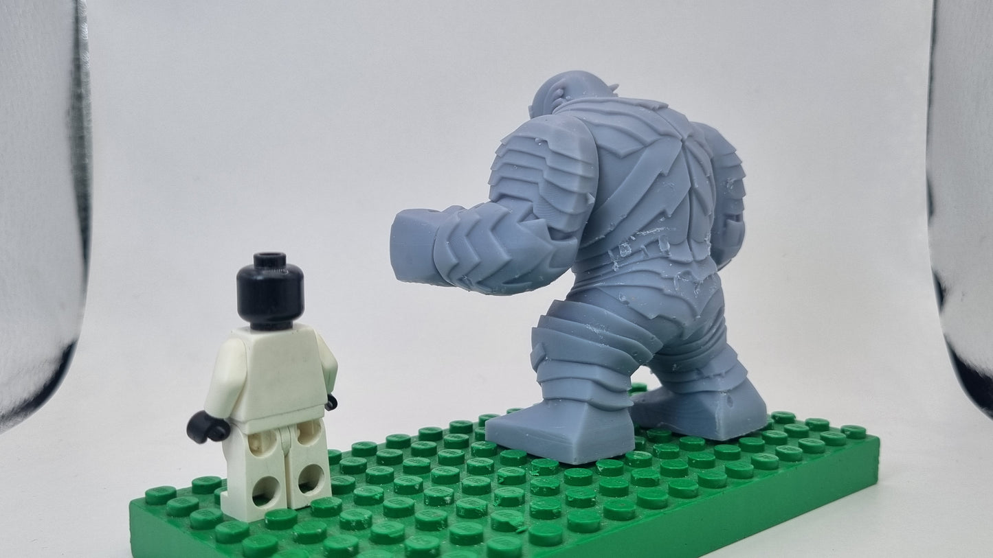 Building toy custom 3D printed super hero blue monster!