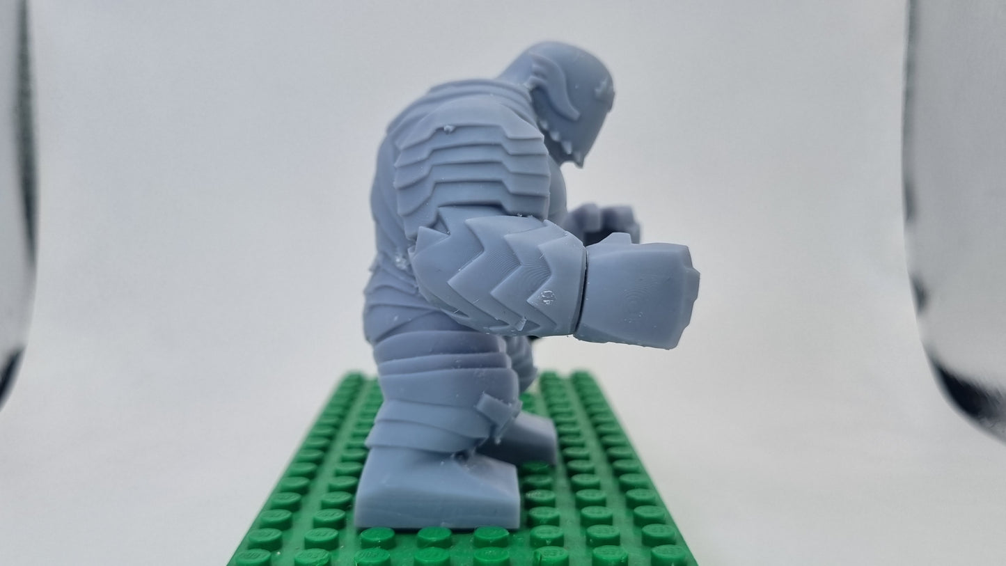 Building toy custom 3D printed super hero blue monster!