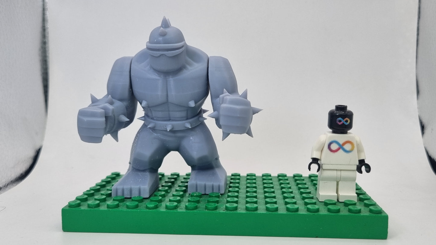Building toy custom 3D printed super hero leading mutant!