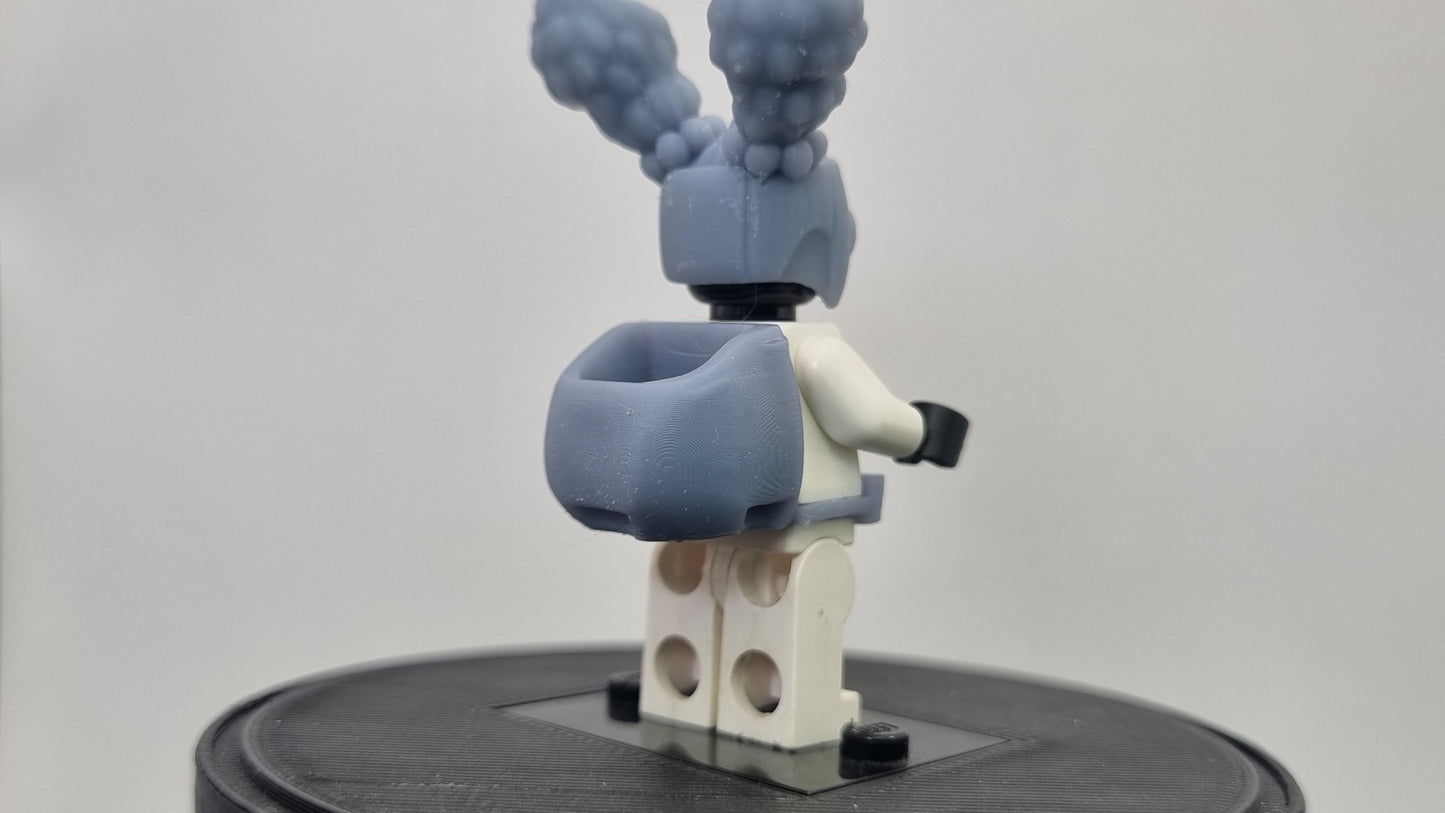 Building toy custom 3D printed super hero girl with two pony tails!