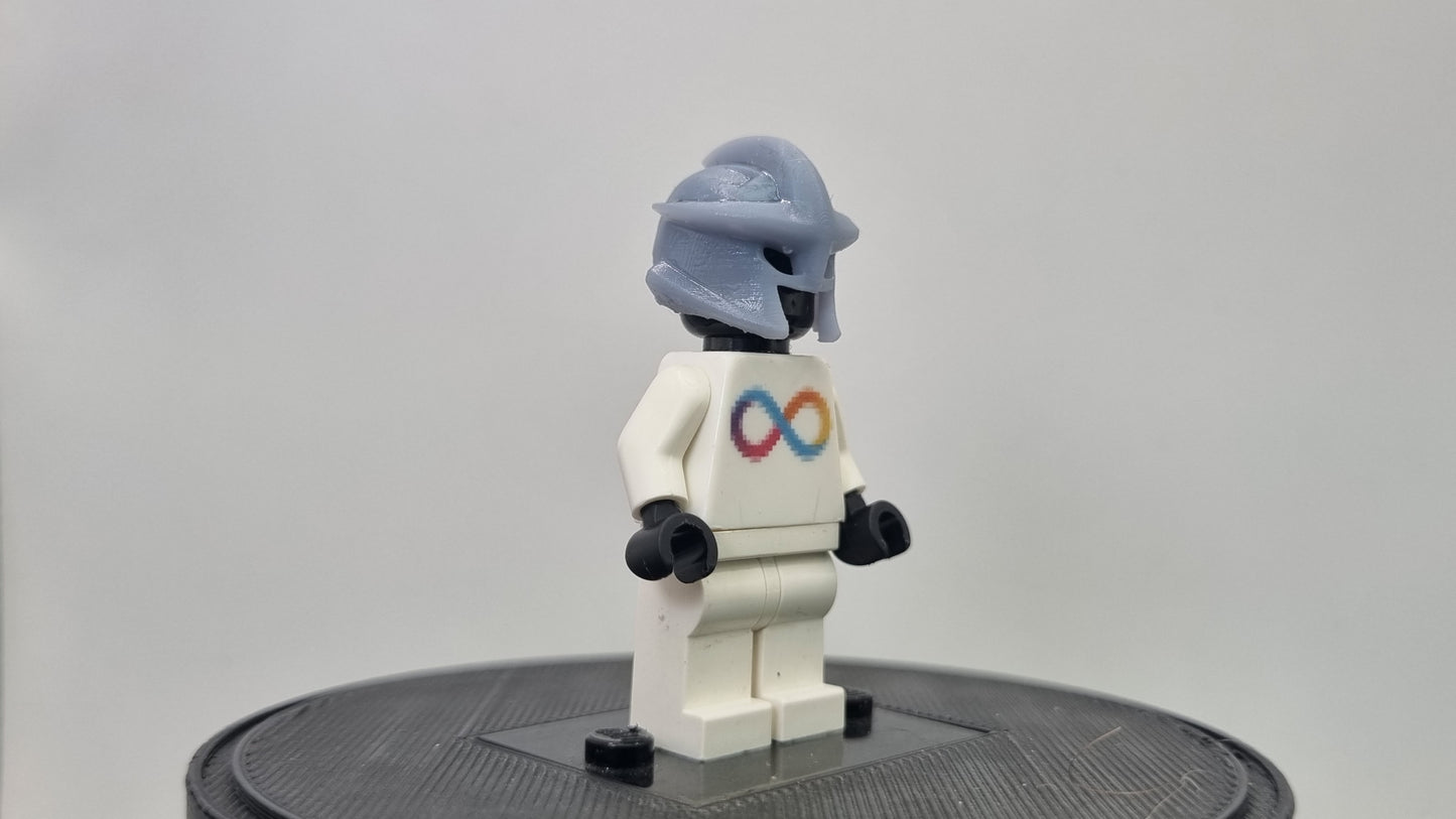 Building toy custom 3D printed super hero intergalactic star bucket helmet!