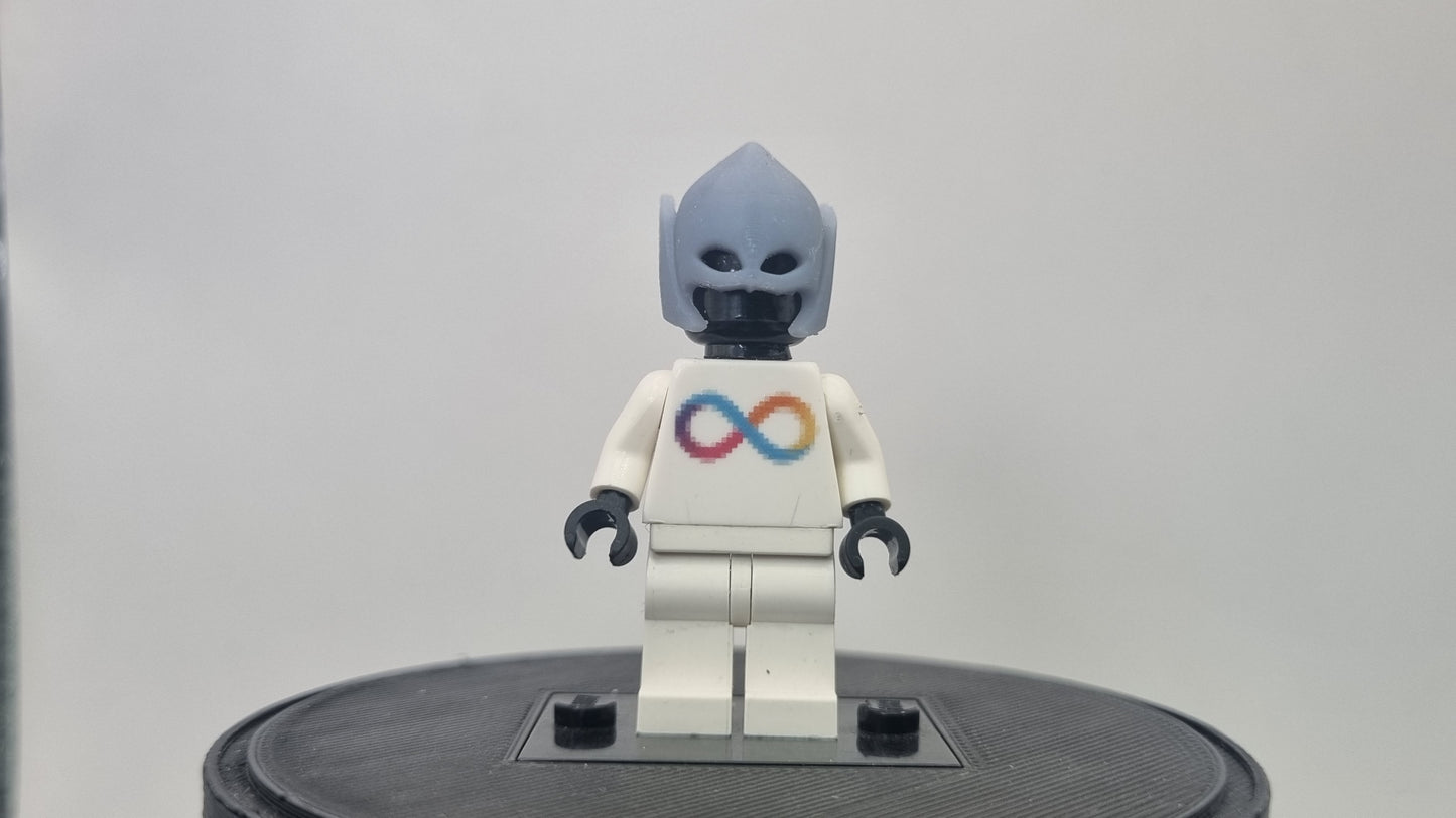 Building toy custom 3D printed super hero pointy helmet!