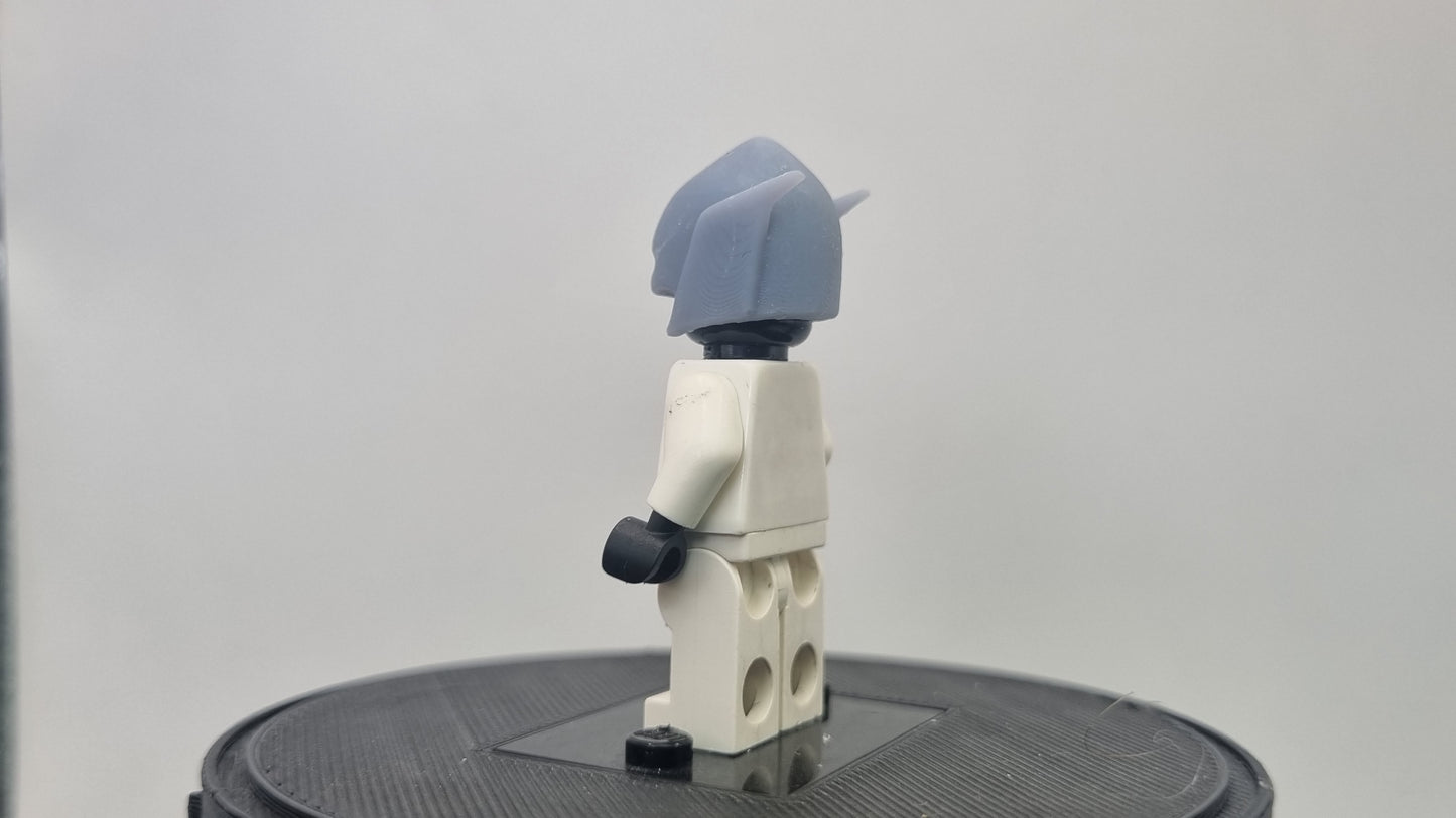 Building toy custom 3D printed super hero pointy helmet!