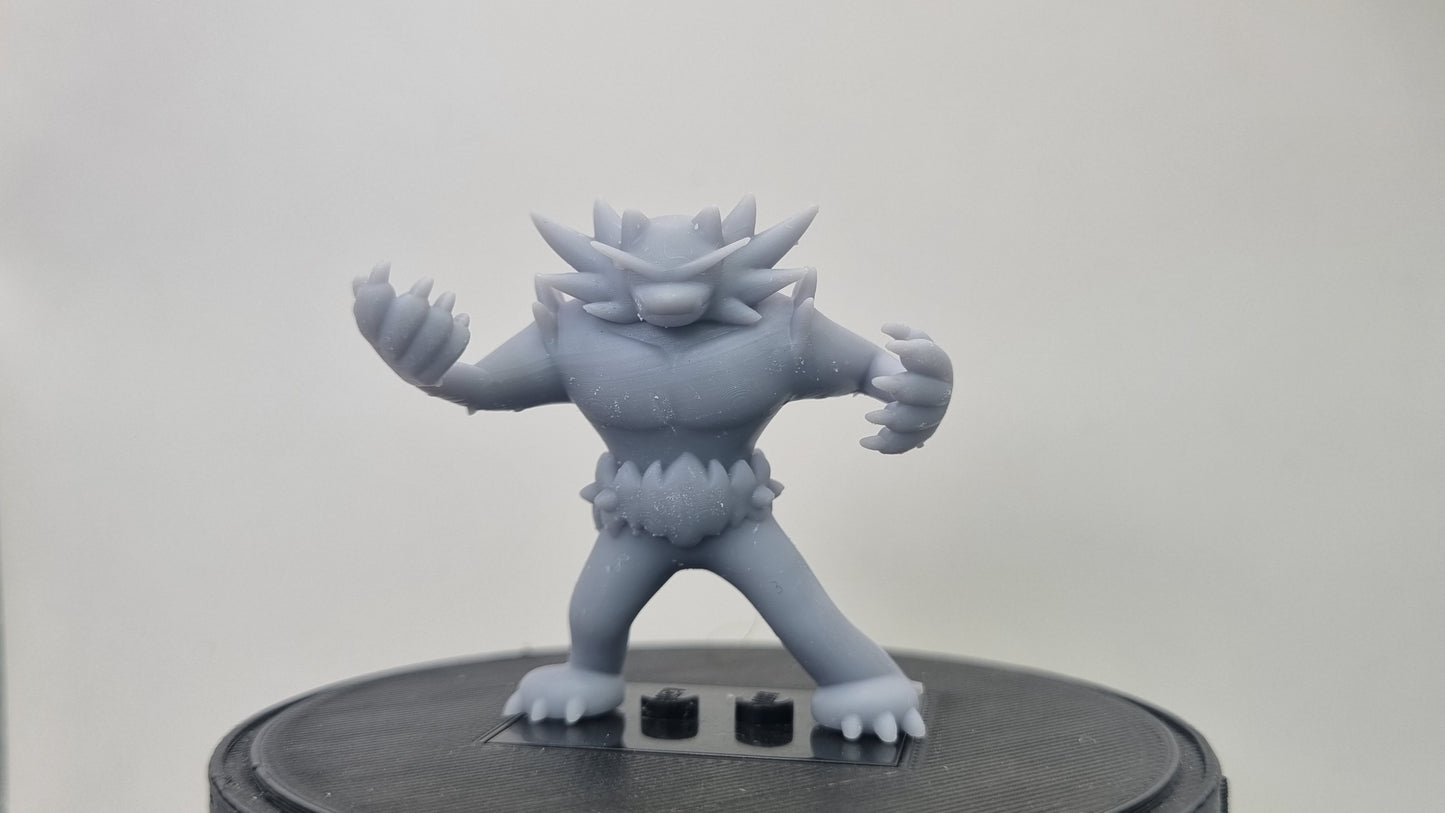 Building toy custom 3D printed animal to catch standing flaming cat!