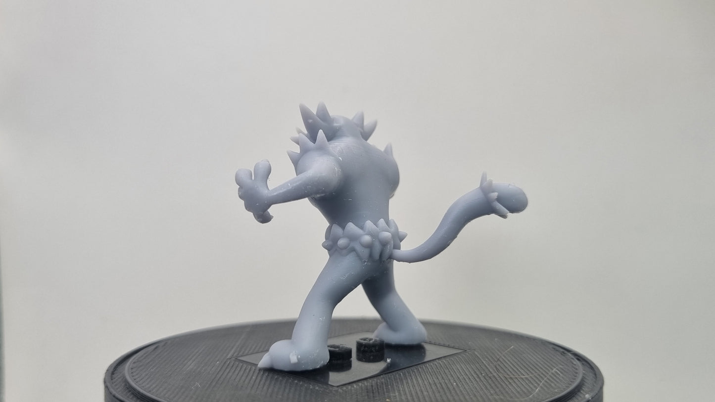 Building toy custom 3D printed animal to catch standing flaming cat!