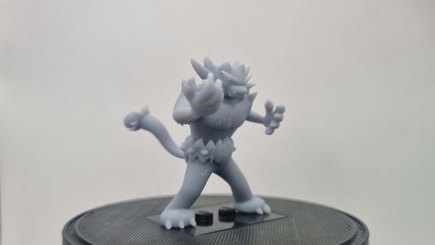 Building toy custom 3D printed animal to catch standing flaming cat!