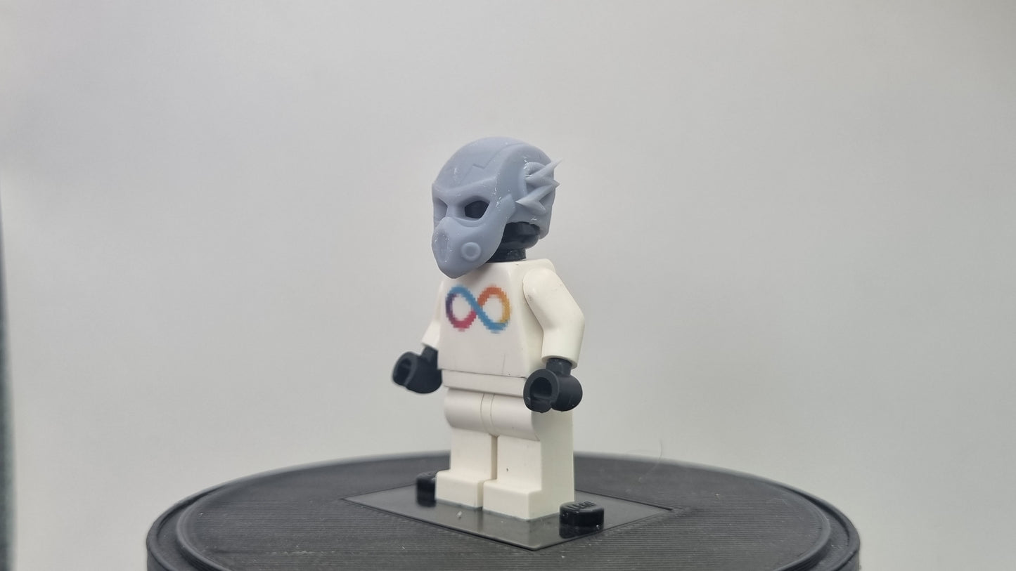 Building toy custom 3D printed super hero back wards fast runner mask!