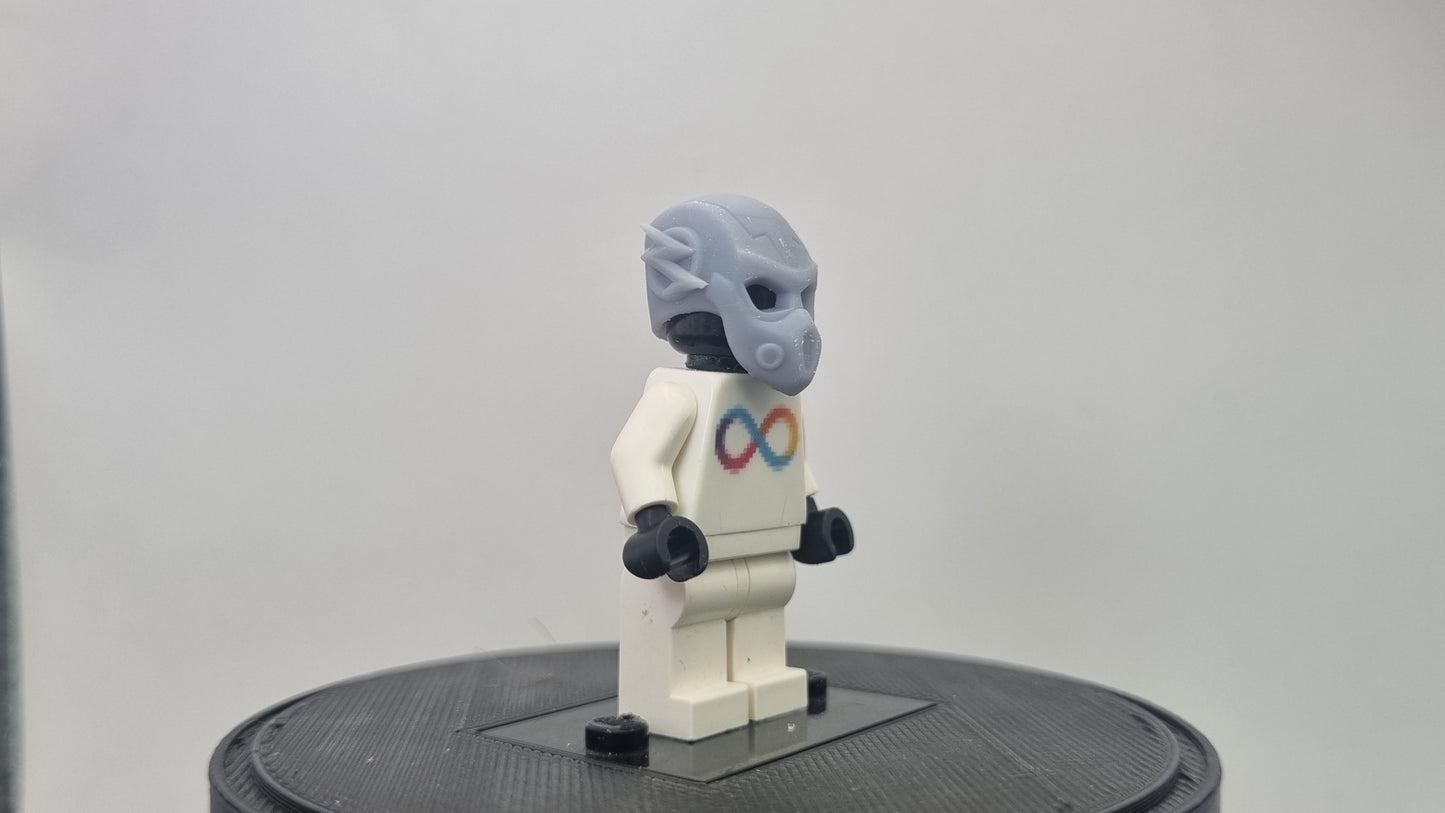 Building toy custom 3D printed super hero back wards fast runner mask!