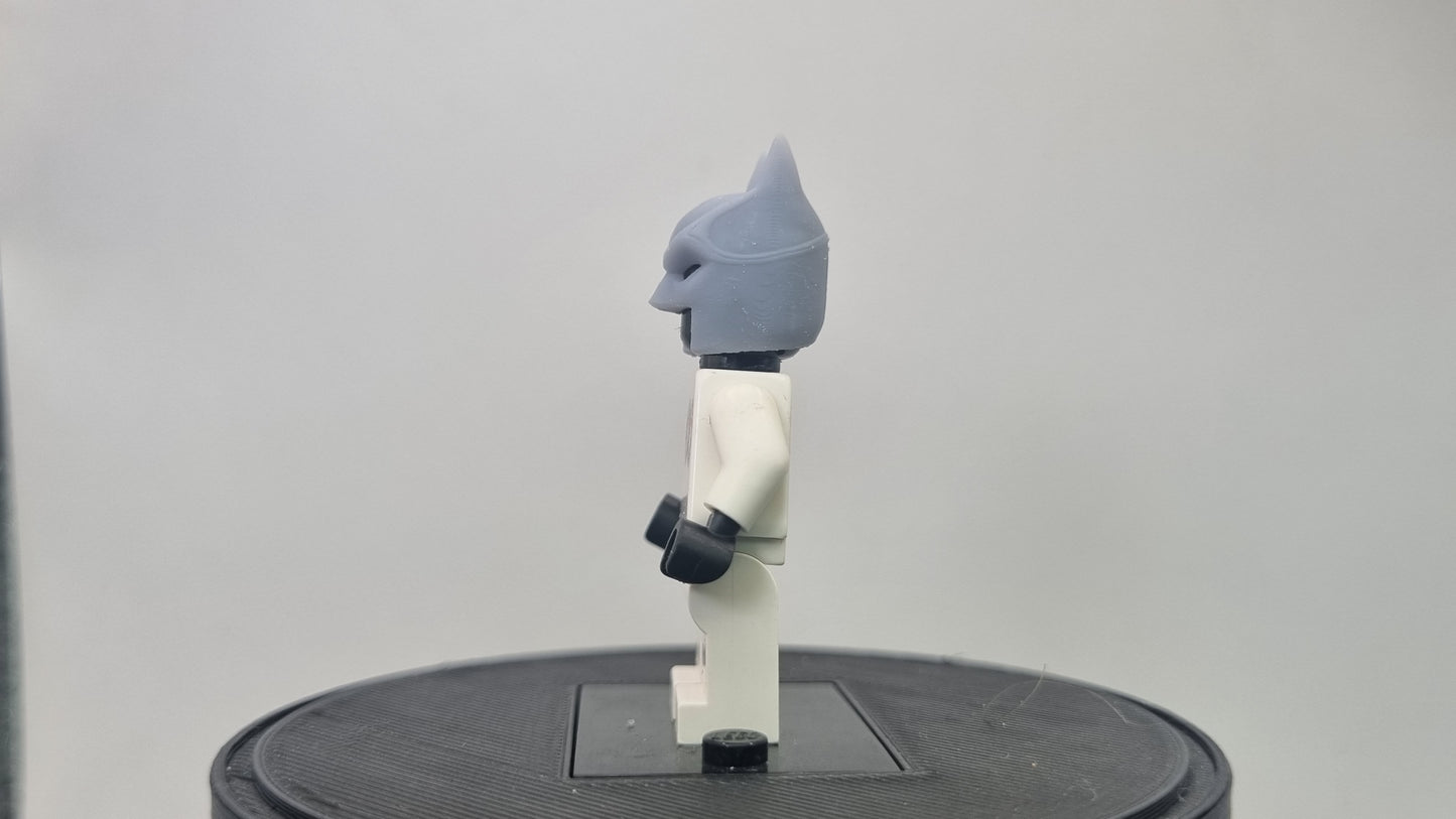 Building toy custom 3D printed super hero bat mask with open mouth!