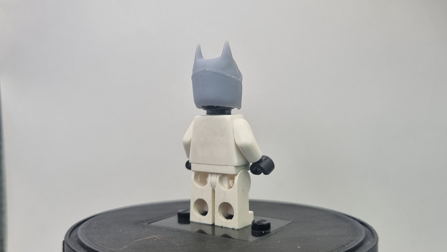 Building toy custom 3D printed super hero bat mask with open mouth!