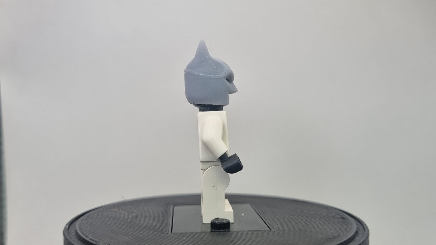 Building toy custom 3D printed super hero bat mask with open mouth!