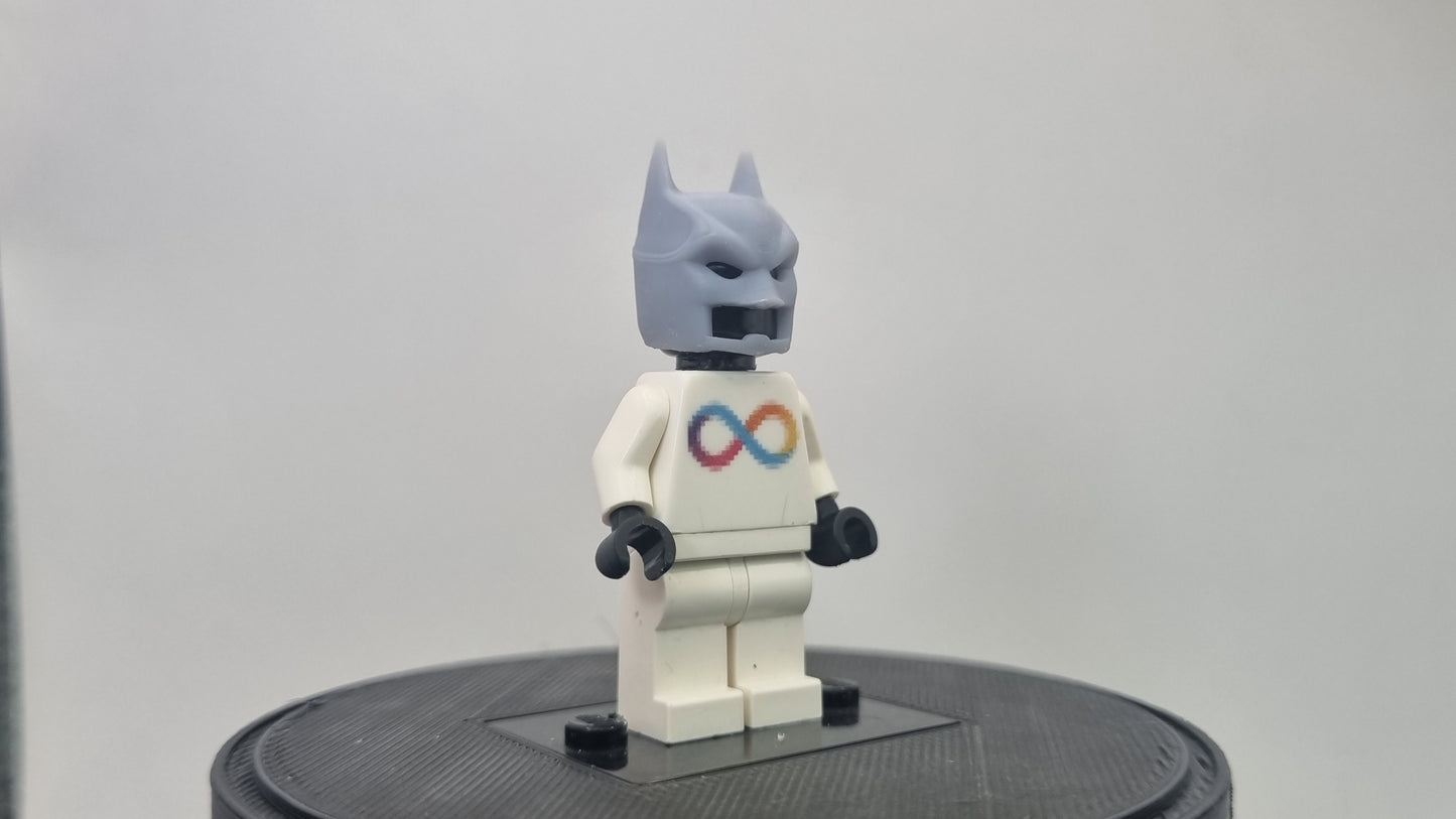 Building toy custom 3D printed super hero bat like helmet with angry look!