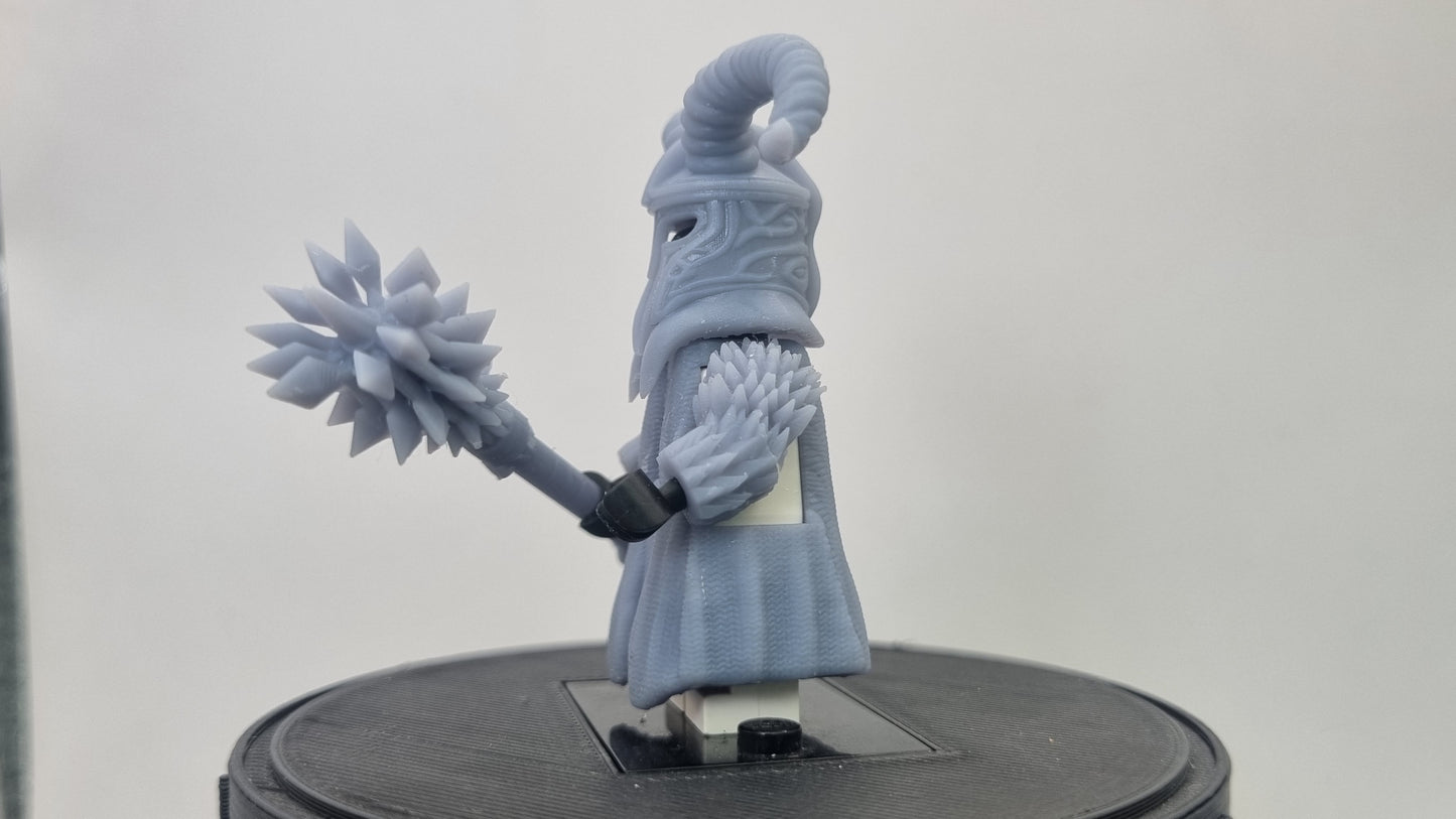 Building toy custom 3D printed evil lord survant with horns!