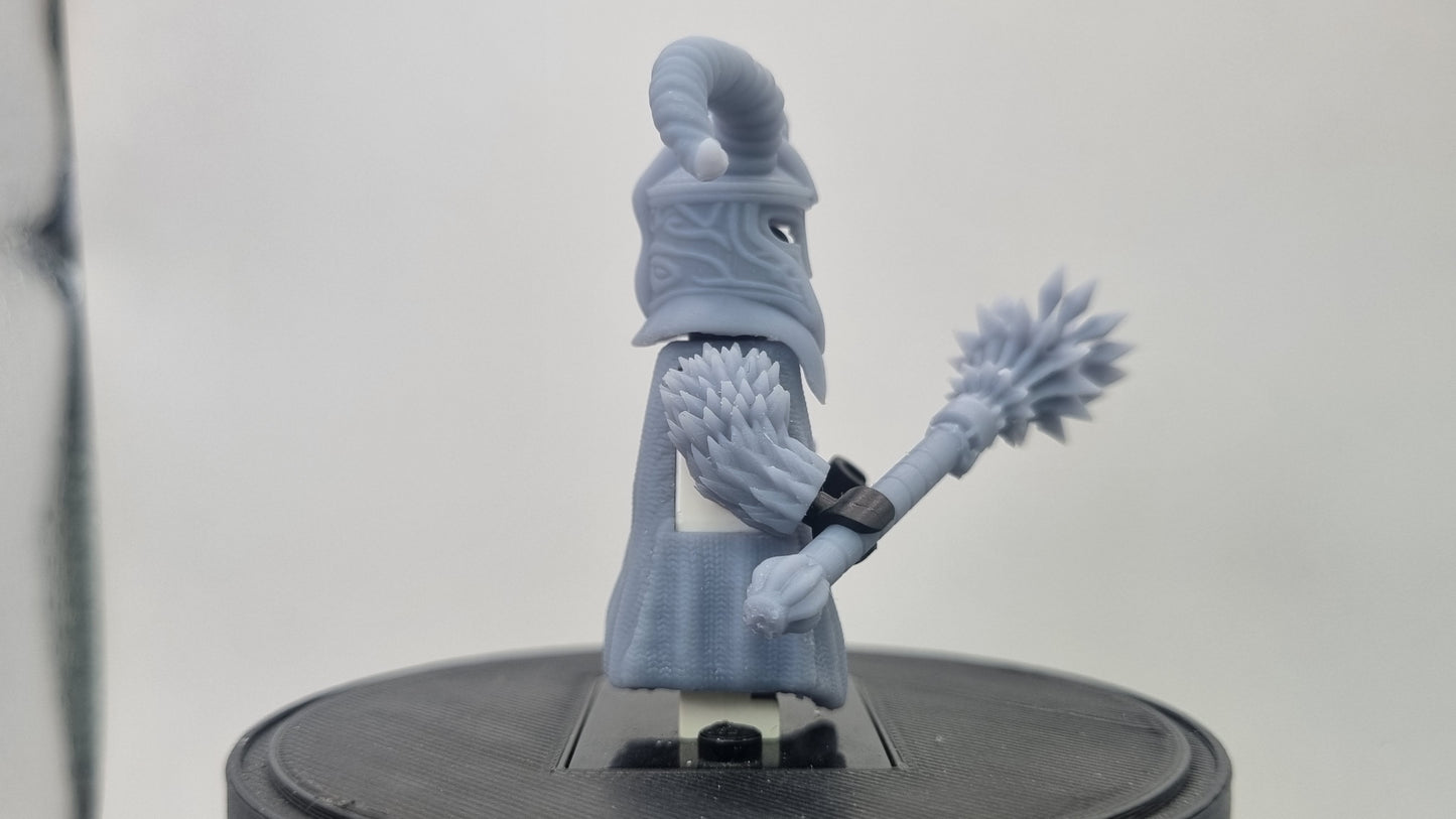 Building toy custom 3D printed evil lord survant with horns!