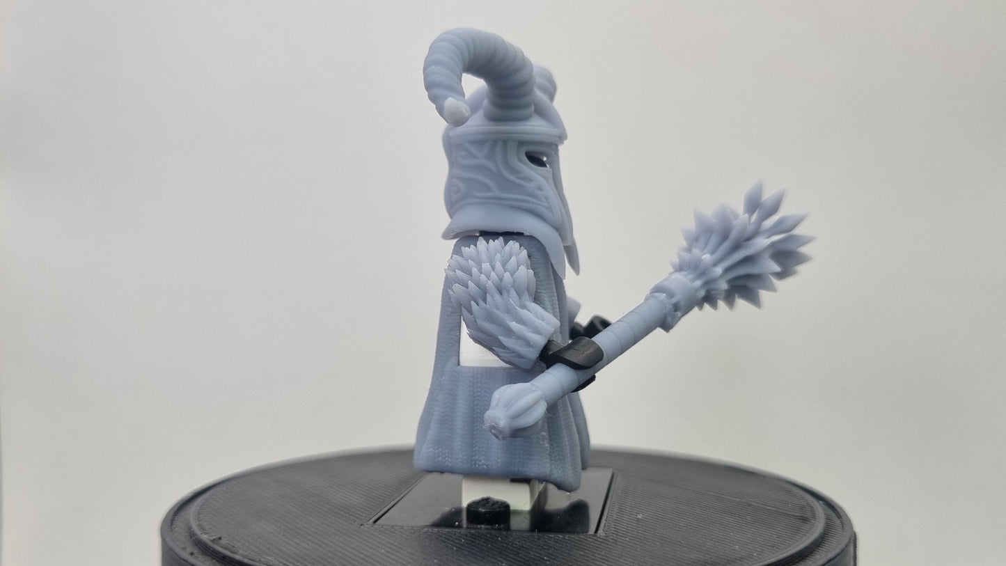 Building toy custom 3D printed evil lord survant with horns!