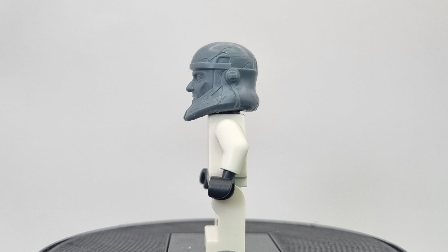 Building toy custom 3D printed galaxy wars trooper stuck in another universe helmet printed in 12k! By clayman3d