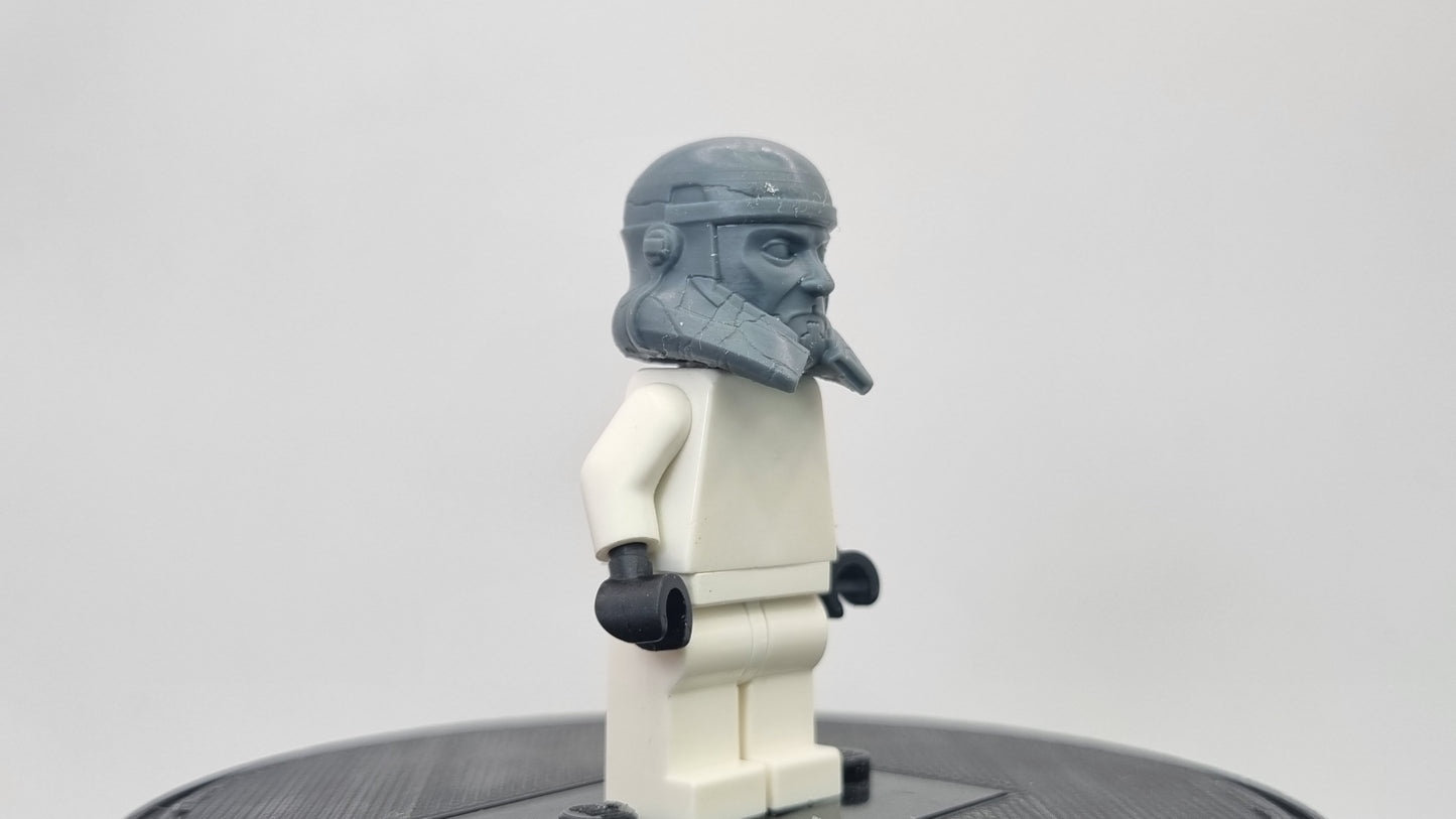 Building toy custom 3D printed galaxy wars trooper stuck in another universe helmet printed in 12k! By clayman3d