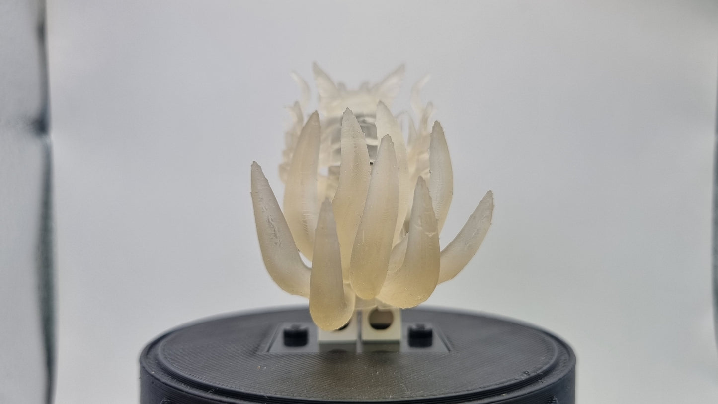 Building toy custom 3D printed ninja clear fox armor!