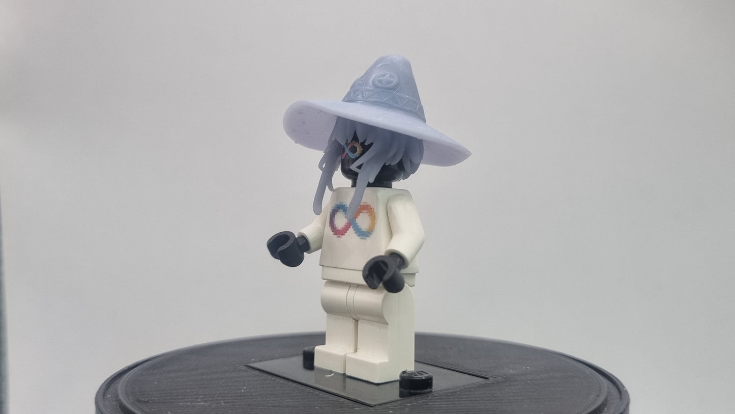 Building toy custom 3D printed female wizard crew hat!