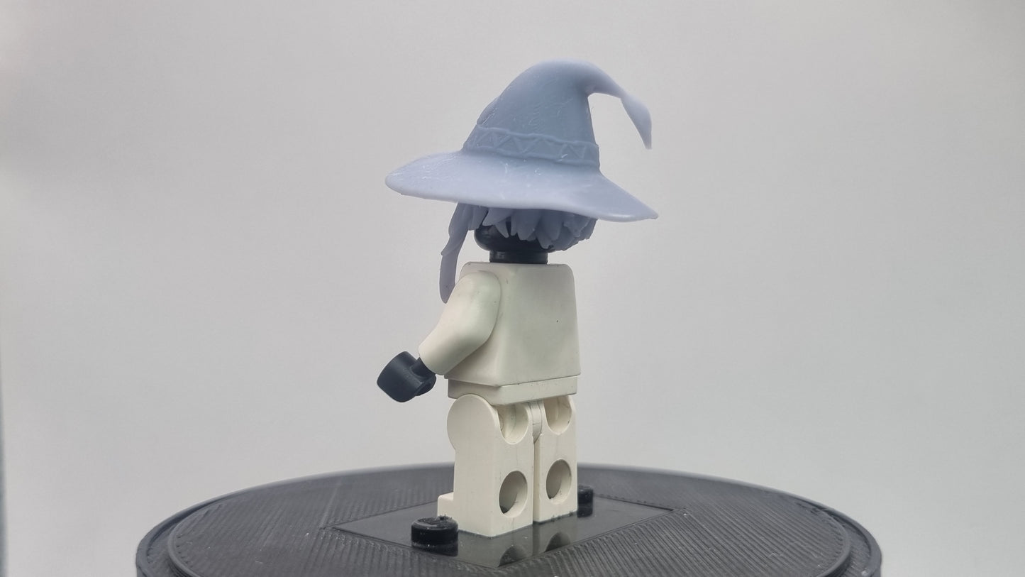 Building toy custom 3D printed female wizard crew hat!