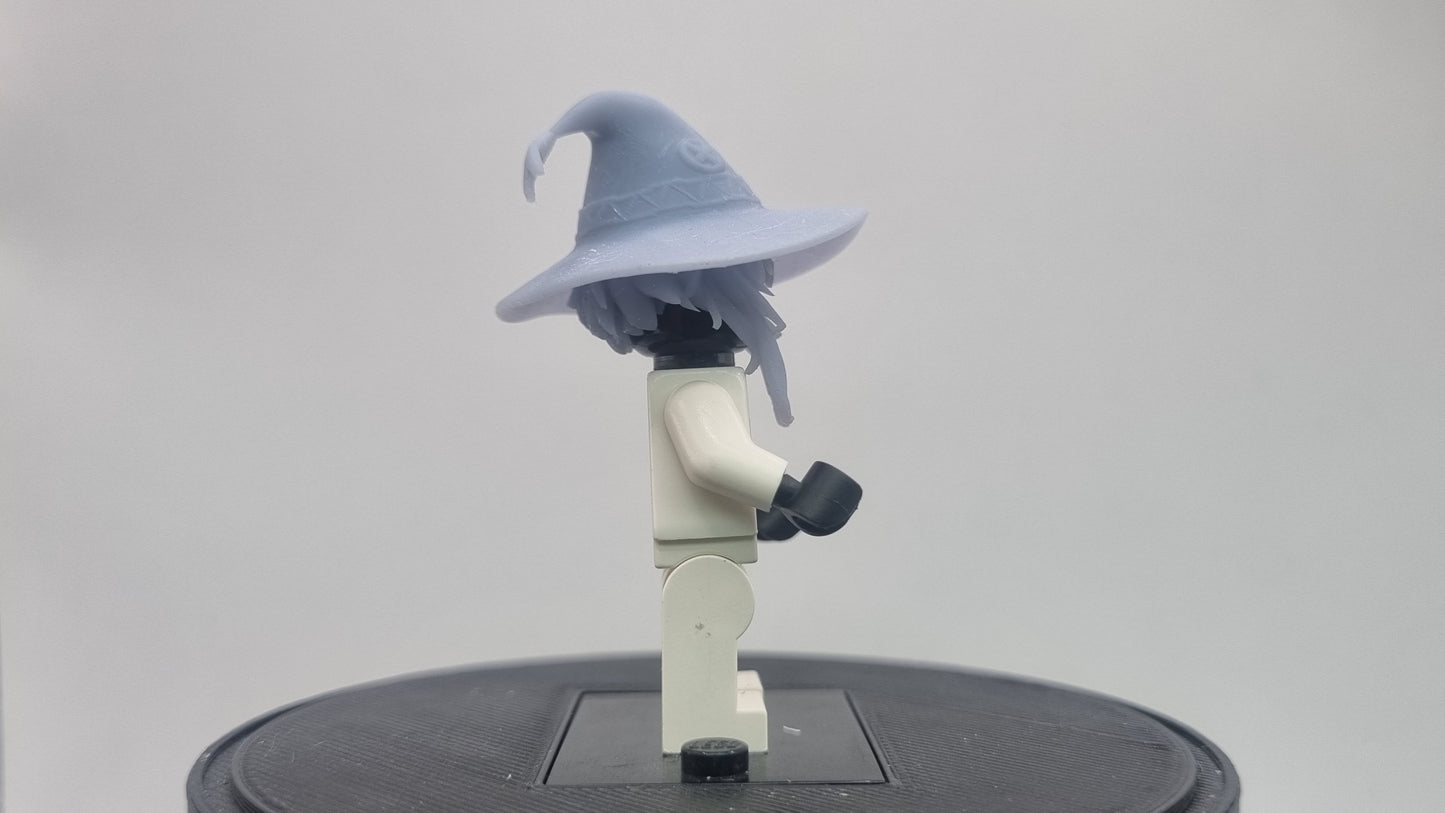 Building toy custom 3D printed female wizard crew hat!