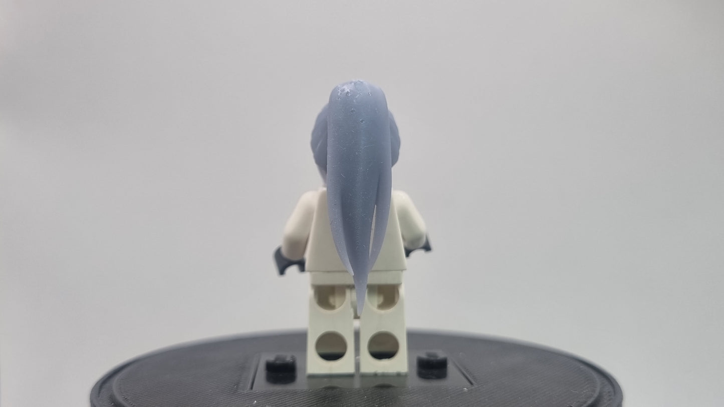 Building toy custom 3D printed wizard crew hair with pony tail!