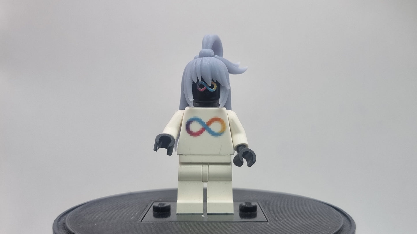 Building toy custom 3D printed wizard crew hair with knot!
