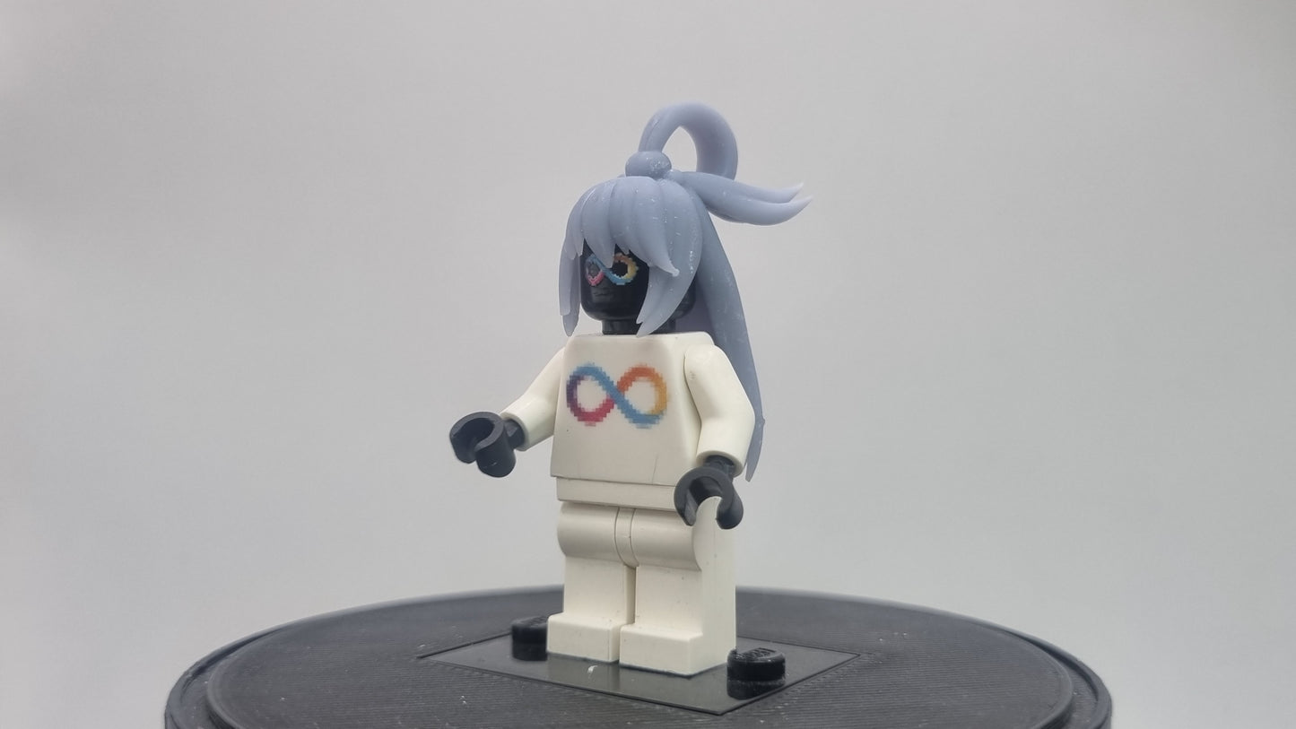 Building toy custom 3D printed wizard crew hair with knot!