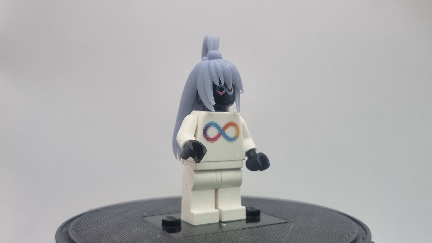 Building toy custom 3D printed wizard crew hair with knot!