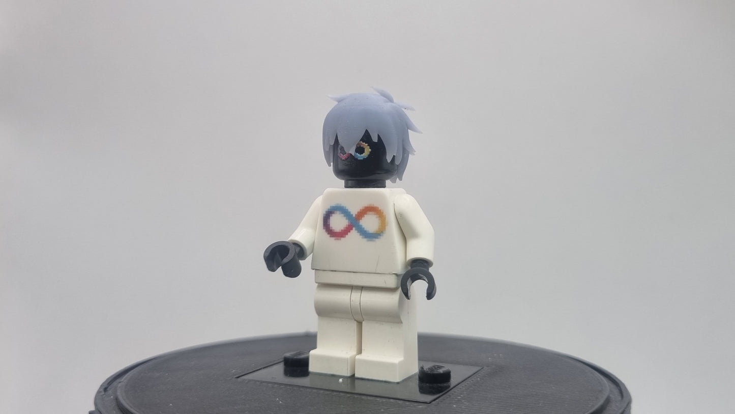 Building toy custom 3D printed wizard crew short haired hair!