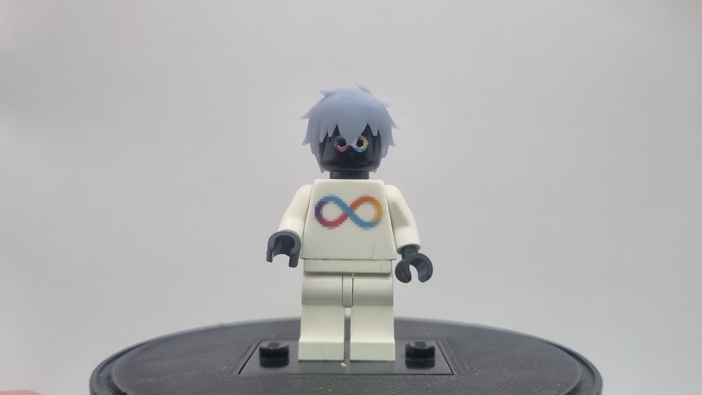 Building toy custom 3D printed wizard crew short haired hair!