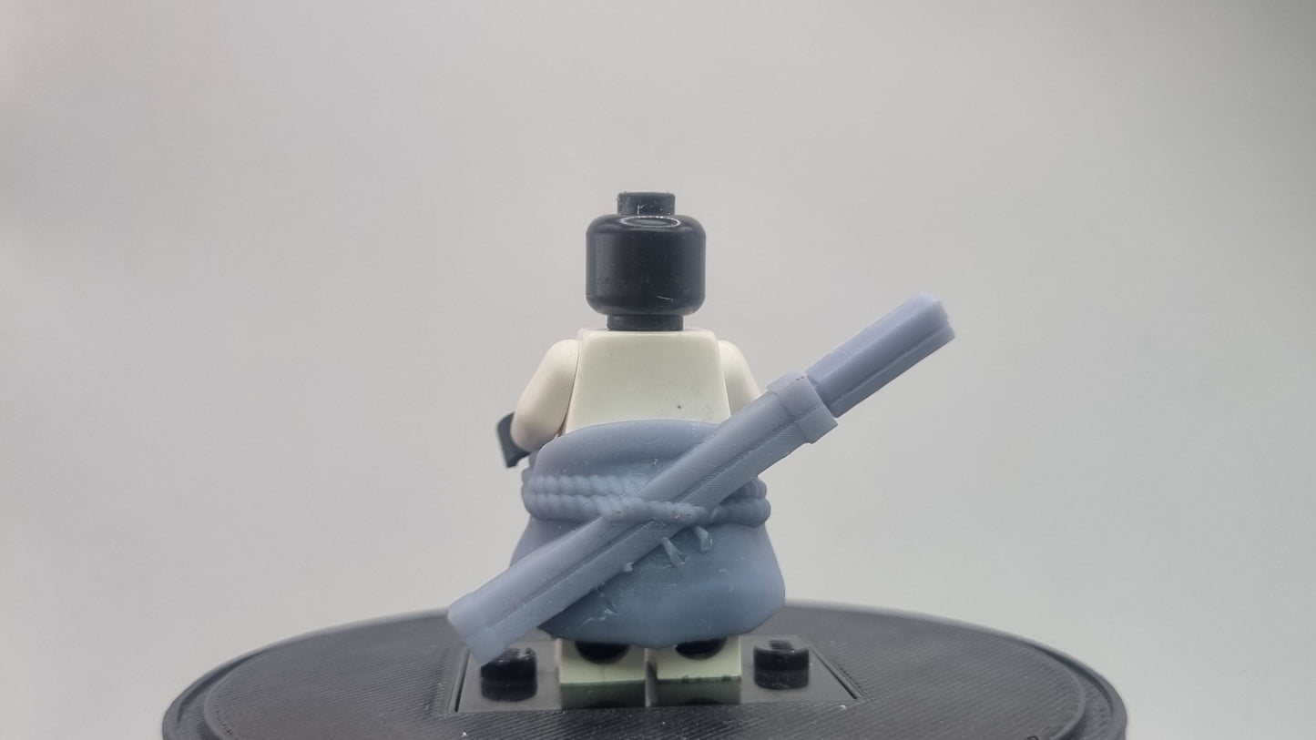Building toy custom 3D printed ninja with strange eyes sword and mid piece!