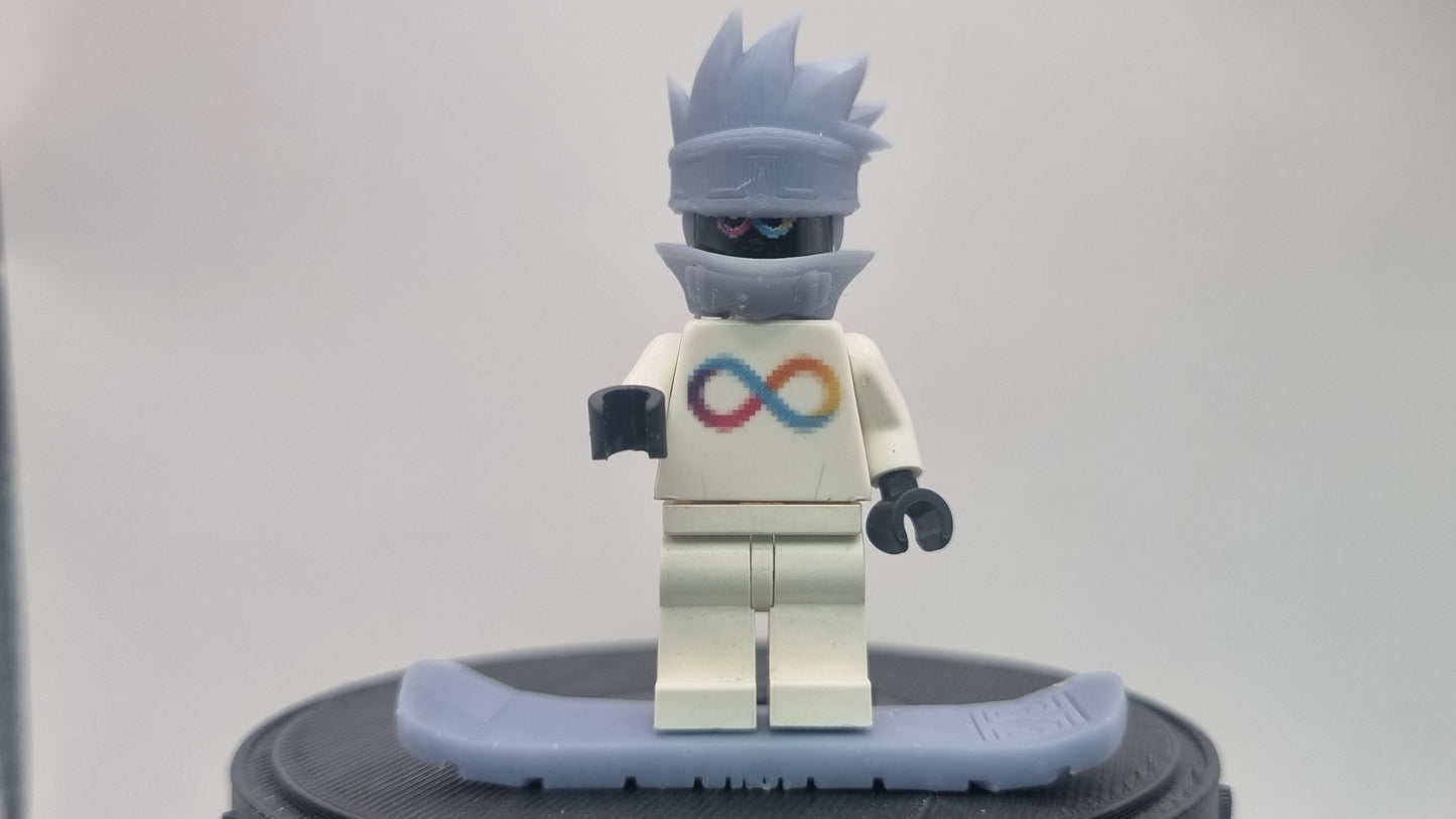 Building toy custom 3D printed snow board dude!