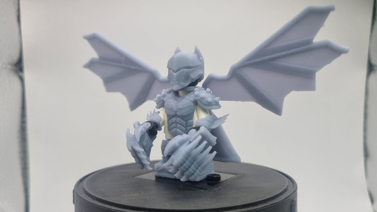 Building toy custom 3D printed super hero bat with wings warmor set!