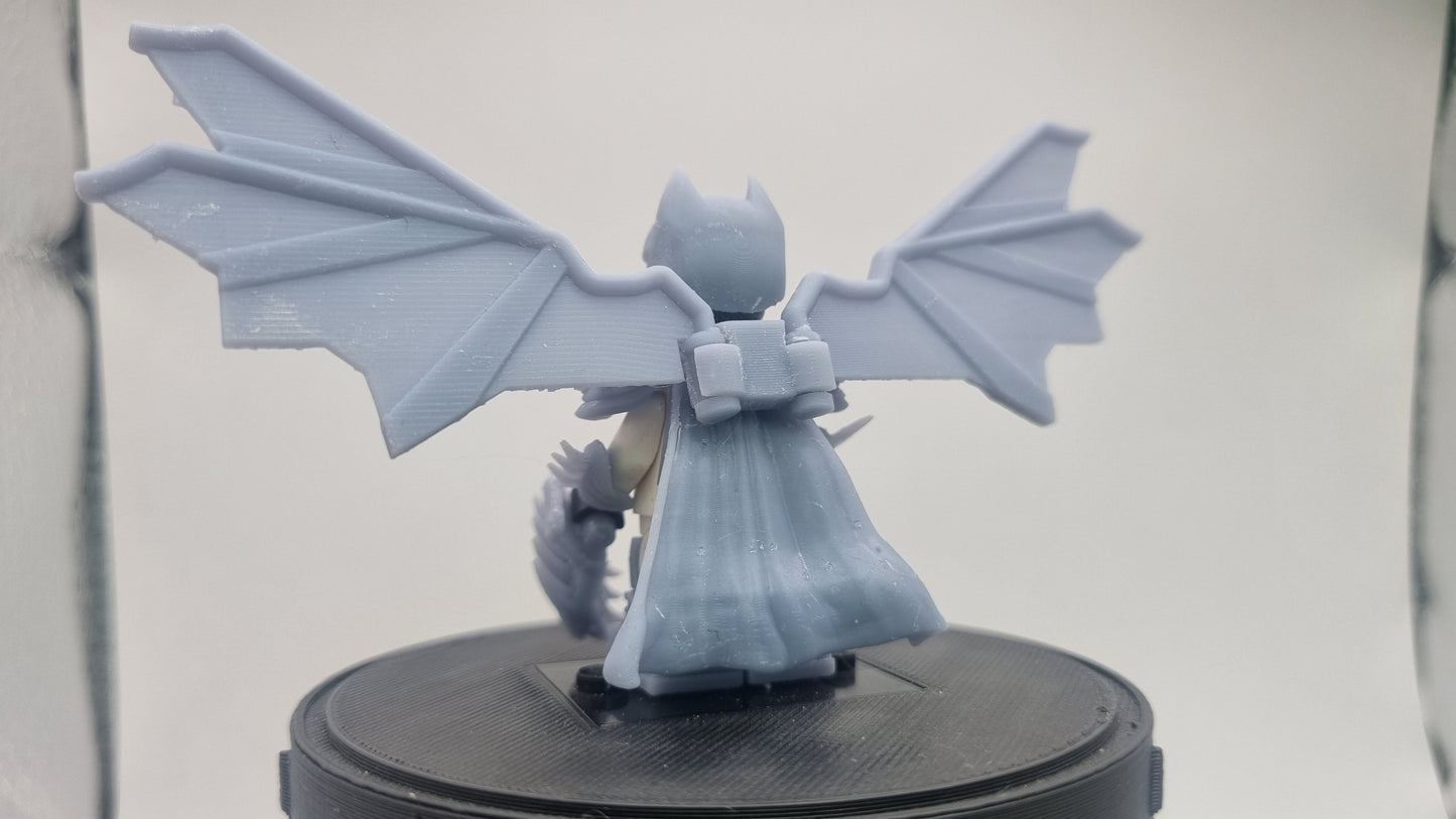 Building toy custom 3D printed super hero bat with wings warmor set!