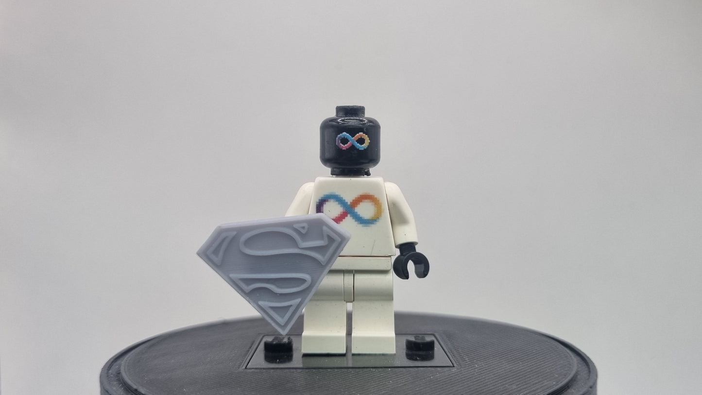 Building toy custom 3D printed super hero S hero shield!