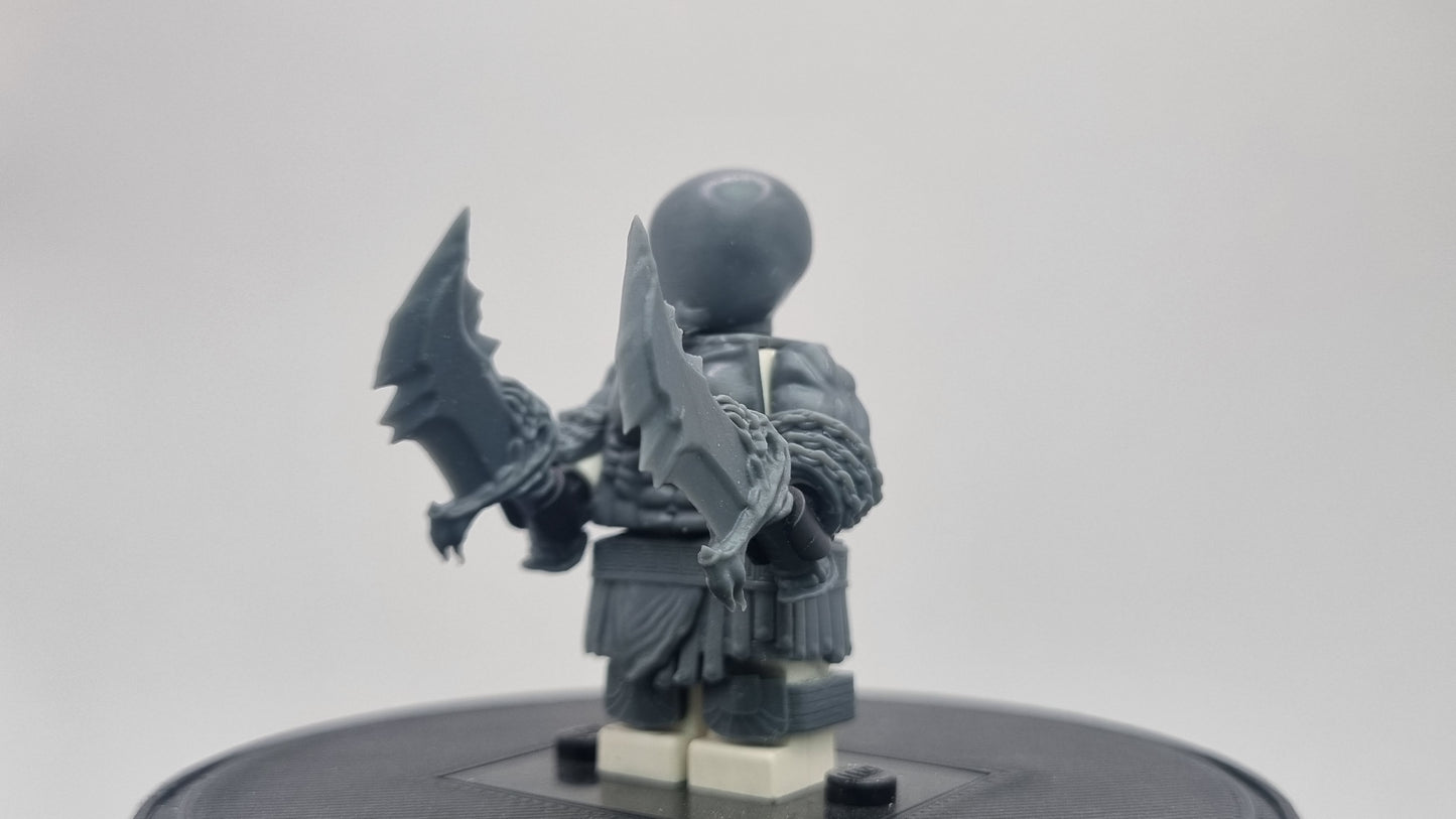 Building toy custom 3D printed angry god killer armor set!