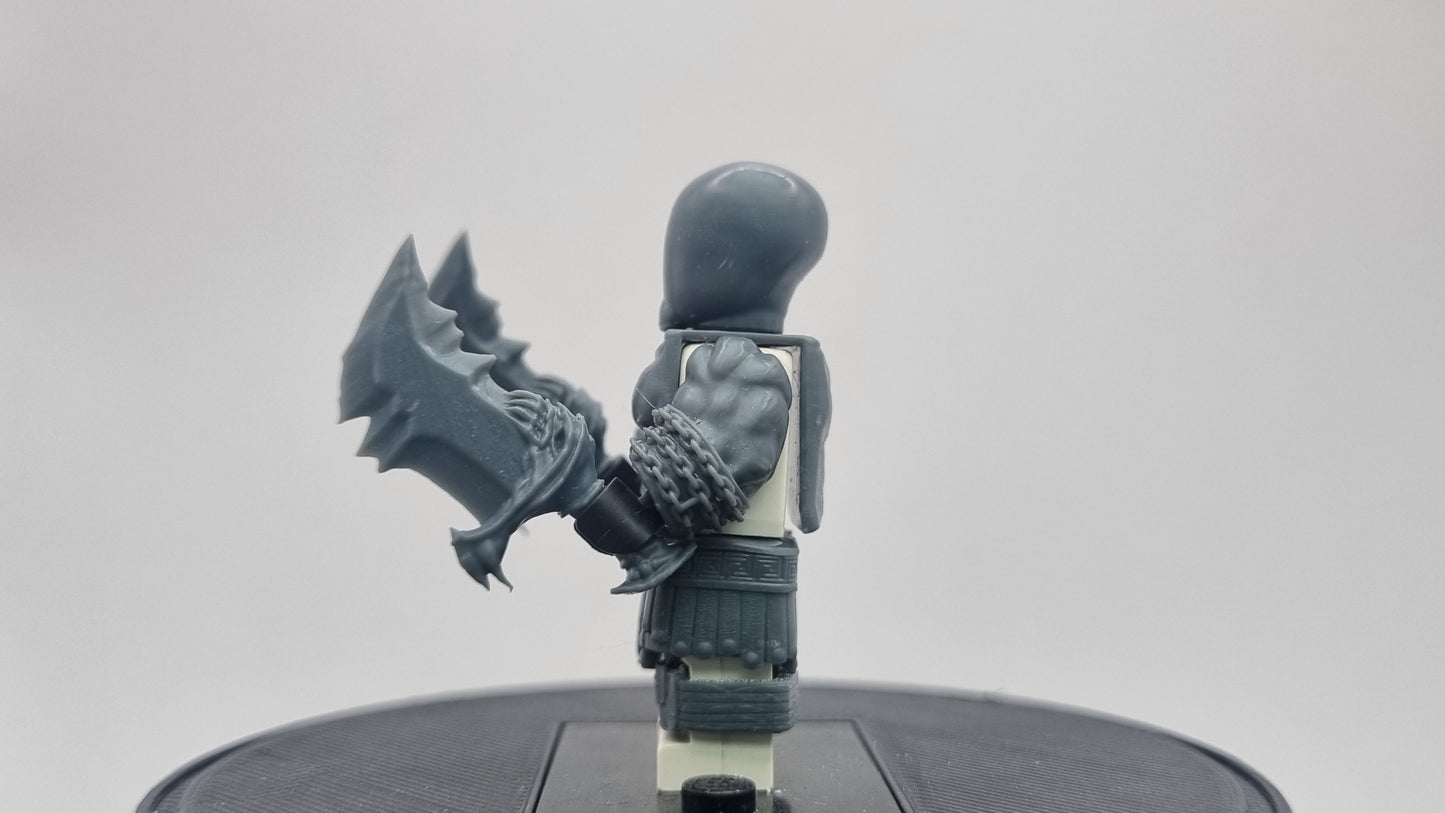 Building toy custom 3D printed angry god killer armor set!