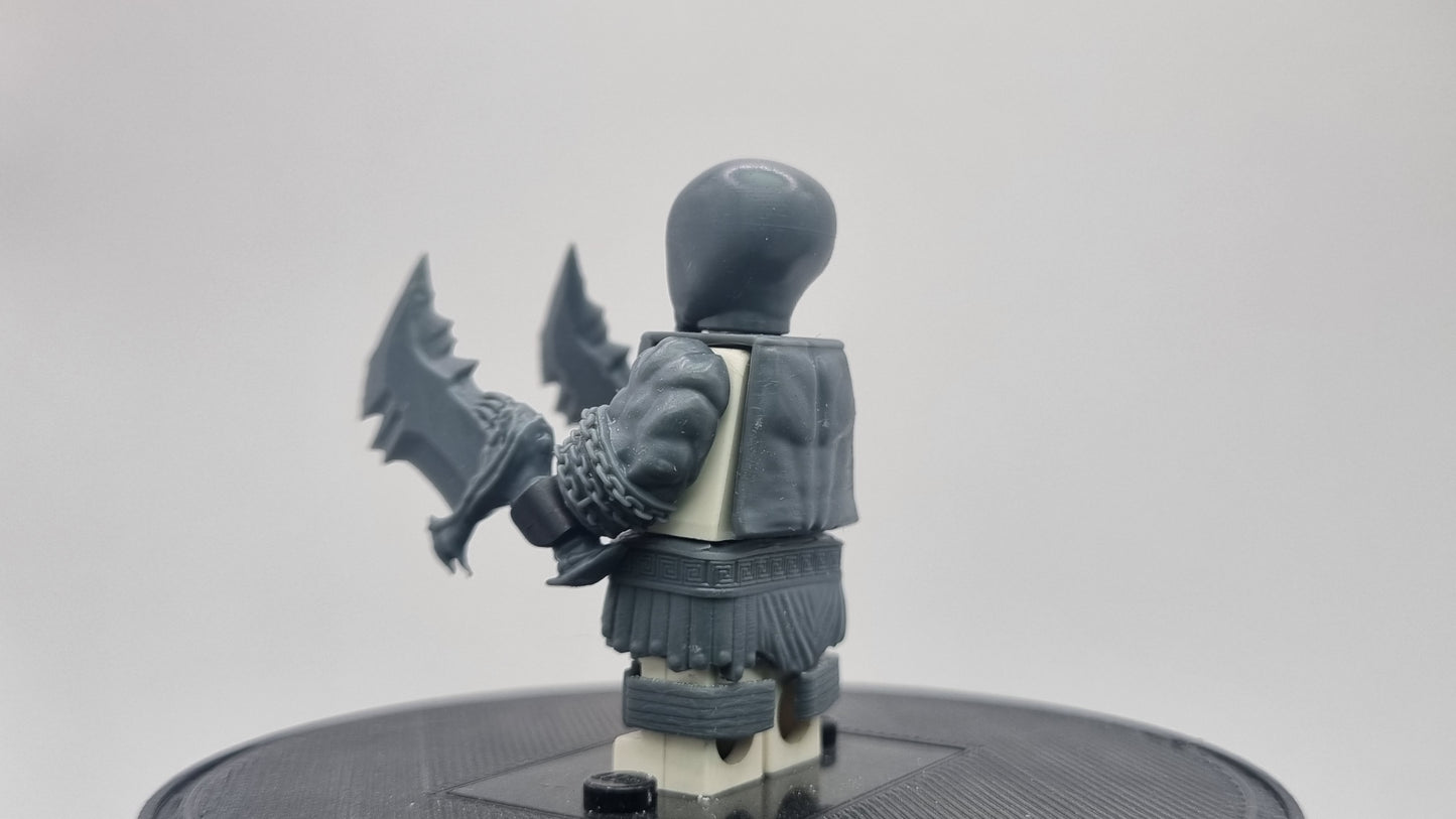 Building toy custom 3D printed angry god killer armor set!